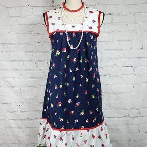VTG 1960s Krist Gudnason Cotton Dress Size S